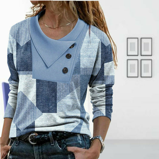 Casual Geometric Print Blouse