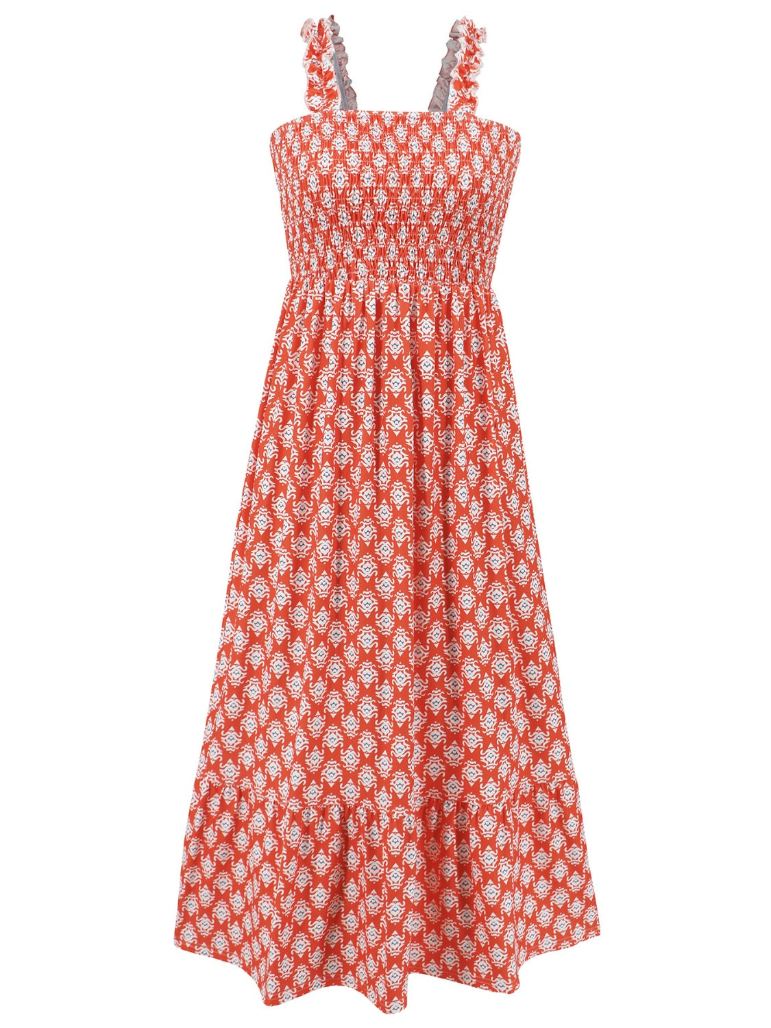 PAULINA SMOCKED SQUARE NECK DRESS