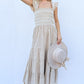 JENNA LINEN STRIPED DRESS