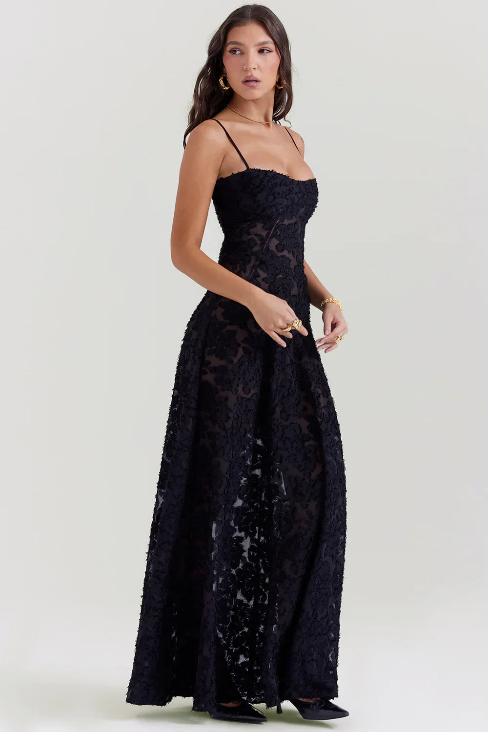 Francesca Sheer Lace Dress