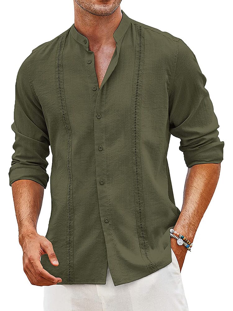 Embroidered Guayabera Linen Shirt (US Only)