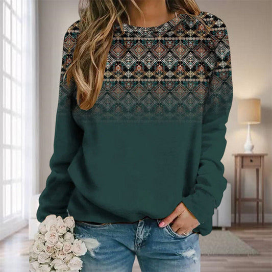 Vintage Ethnic Printed Sweatshirt