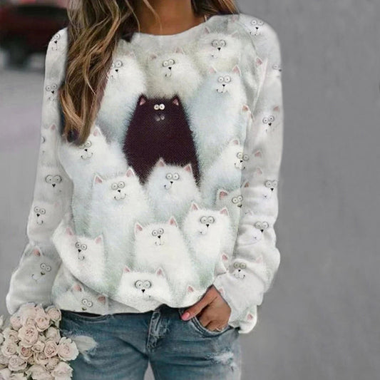 Casual Creative Printed Sweatshirt