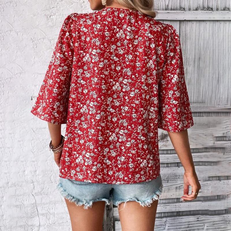 Casual Loose Floral Blouse