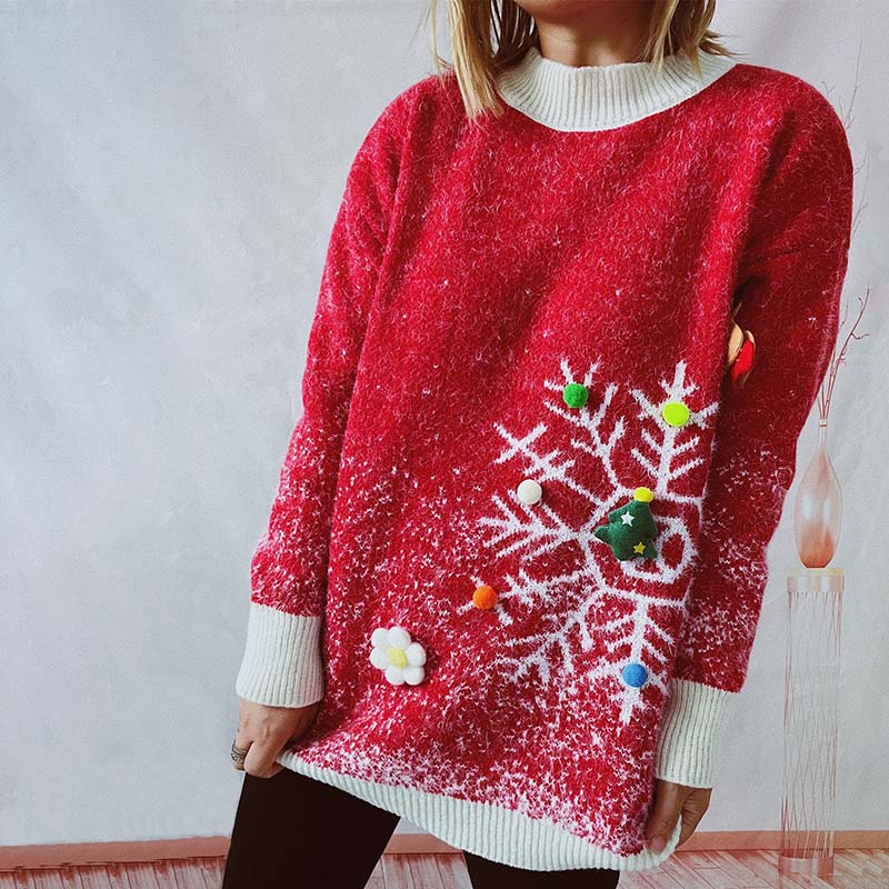 Two Piece Christmas Sweater and Scarf Set