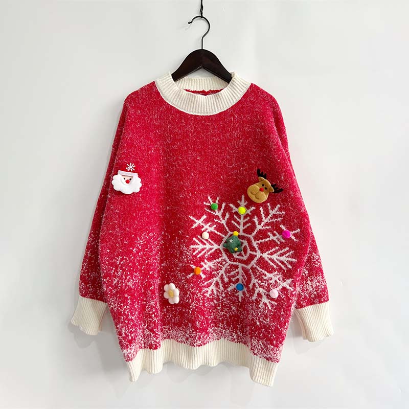 Two Piece Christmas Sweater and Scarf Set