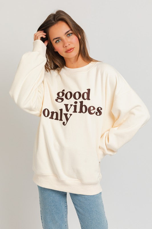 GOOD VIBES ONLY OVERSIZED SWEATSHIRT