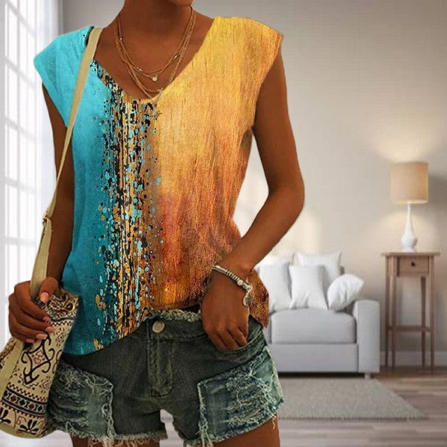 Gradient Color Blend Tank Top