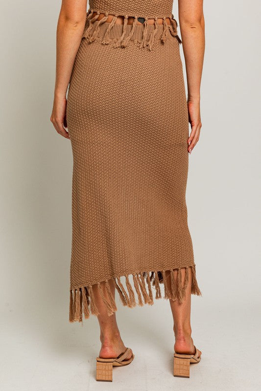 BETHANY TASSEL MIDI SKIRT