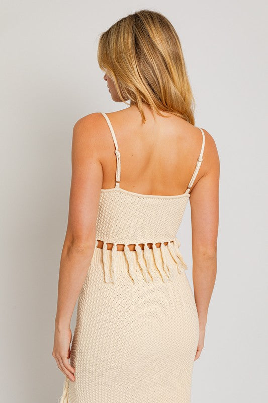 BETHANY TASSEL CROP TOP