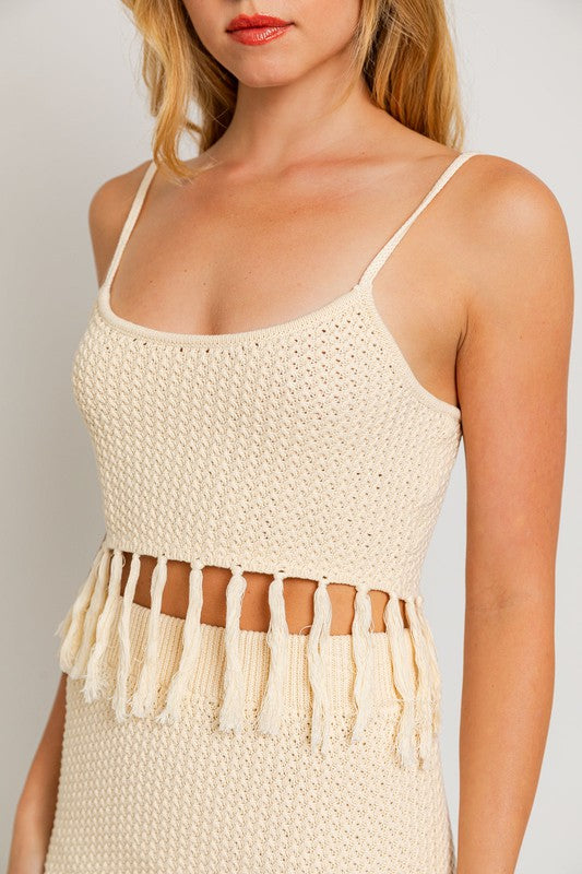 BETHANY TASSEL CROP TOP