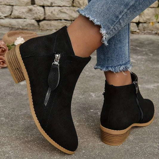 Angelie | Double Zip Ankle Boots