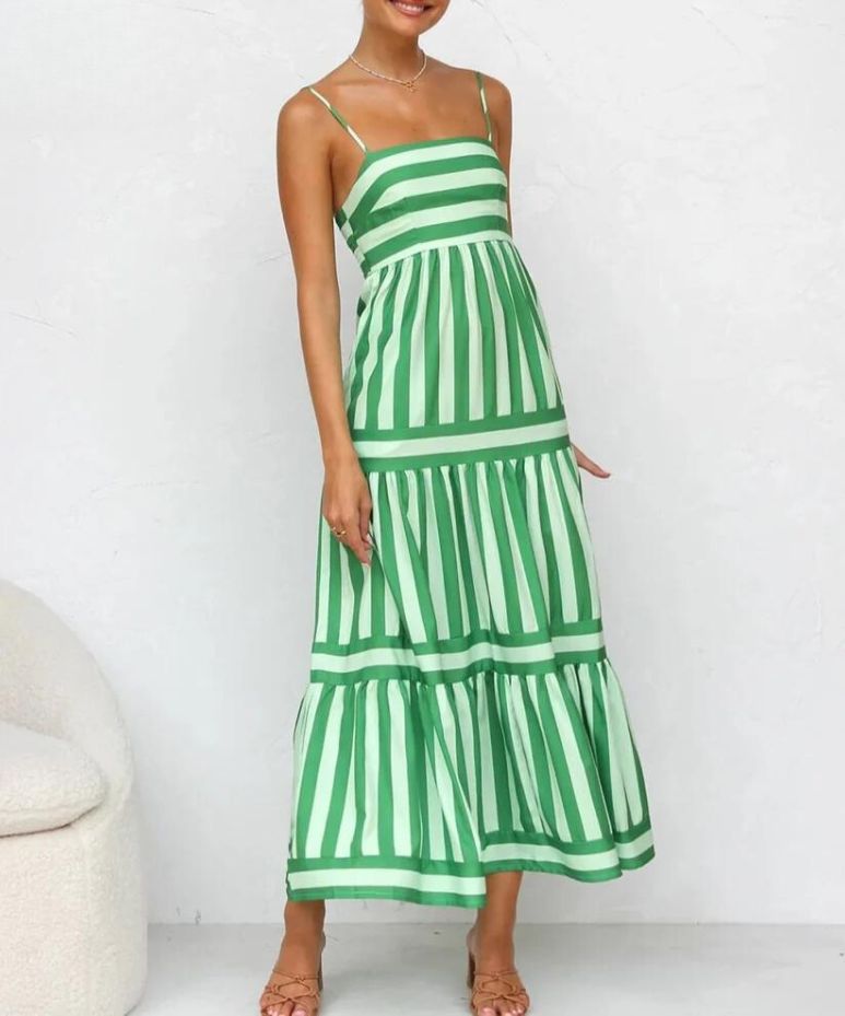 Loraine | Stripped Maxi Dress