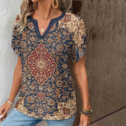 Vintage Ethnic Print T-Shirt