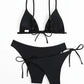 Solid Color 3 Piece Swimsuit