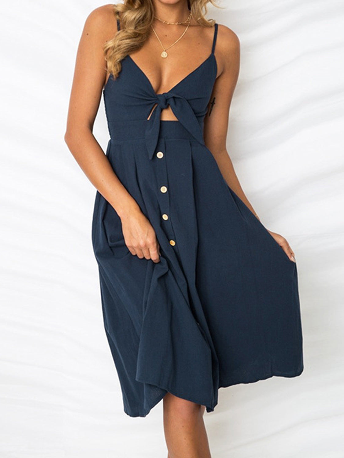 ZAHARAH CUTOUT SWEETHEART CAMI DRESS