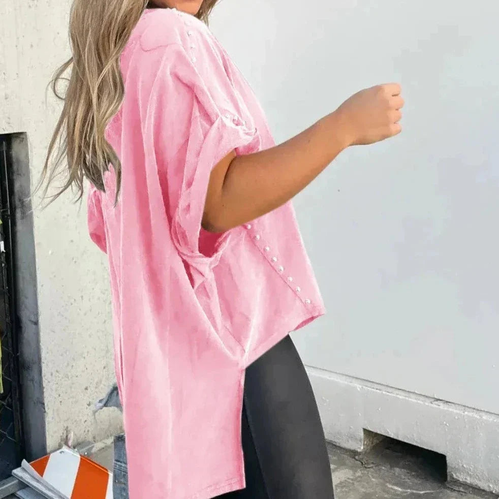 Hannah - Studded Oversized Tee