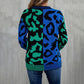 Casual Leopard Patchwork Sweater