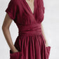 LENORA - WRAP LINEN AND COTTON DRESS