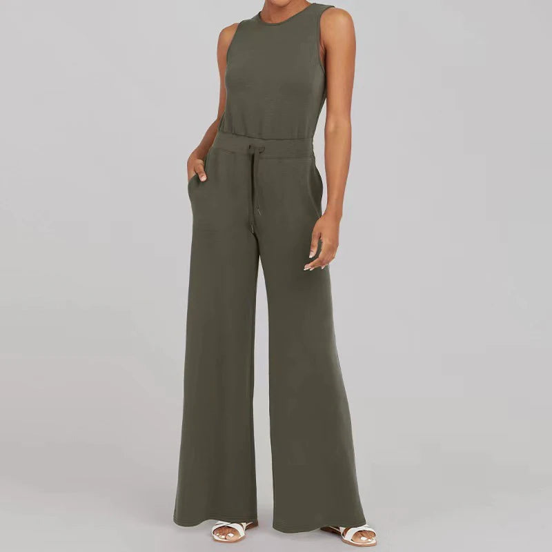 Maxine Wide Leg Pants Romper