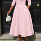 So Splendid 3/4 Sleeve Swing Dress