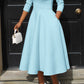 So Splendid 3/4 Sleeve Swing Dress