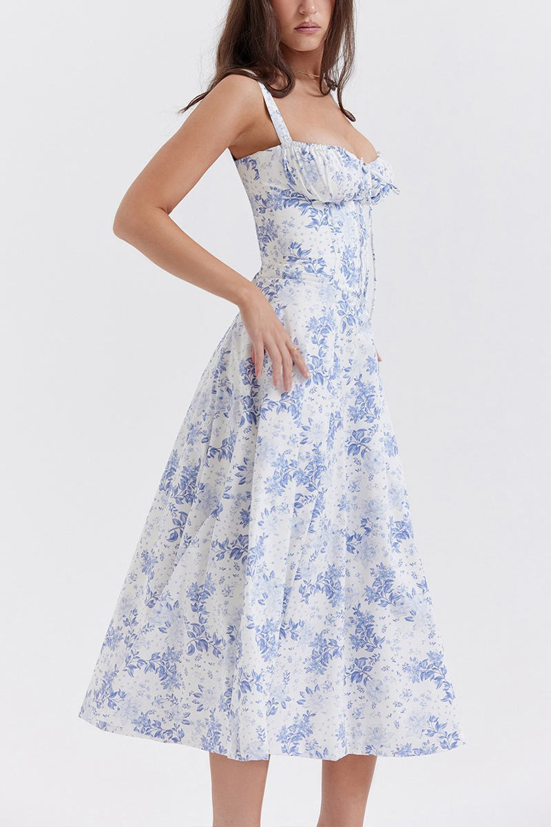 SWEETHEART FLORAL MIDI DRESS