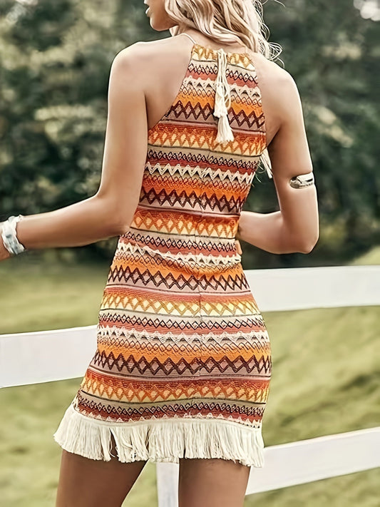 DYLAN BOHO FRINGE DRESS