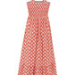 PAULINA SMOCKED SQUARE NECK DRESS