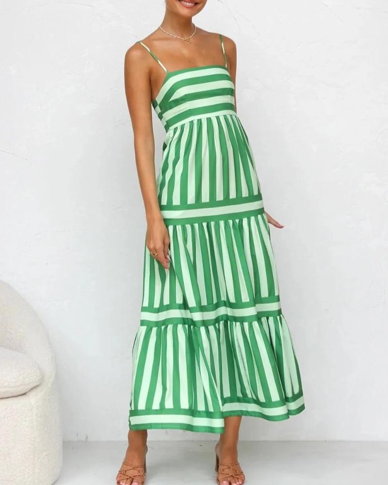 VIERA - Candy Stripe Maxi Dress