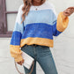 Casual Colour Block Knit Sweater