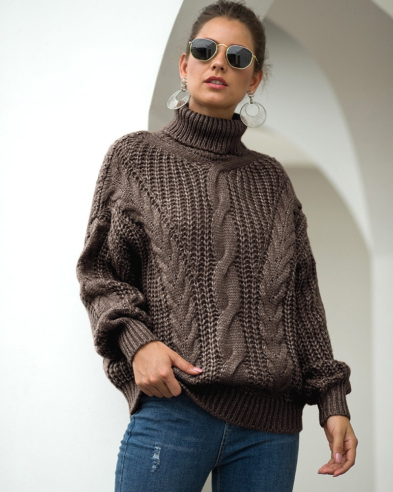 Miranda - Turtleneck Sweater in Knit