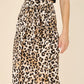 SATIN LEOPARD TIE SKIRT