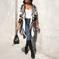 Casual Striped Hooded Cardigan