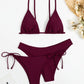 Solid Color 3 Piece Swimsuit