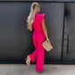 Cery - Elegant Jumpsuit with Ruffles and Belt