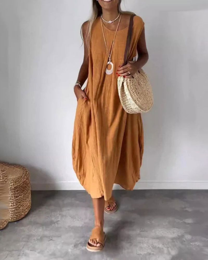 BLOME - Sleeveless boho midi dress