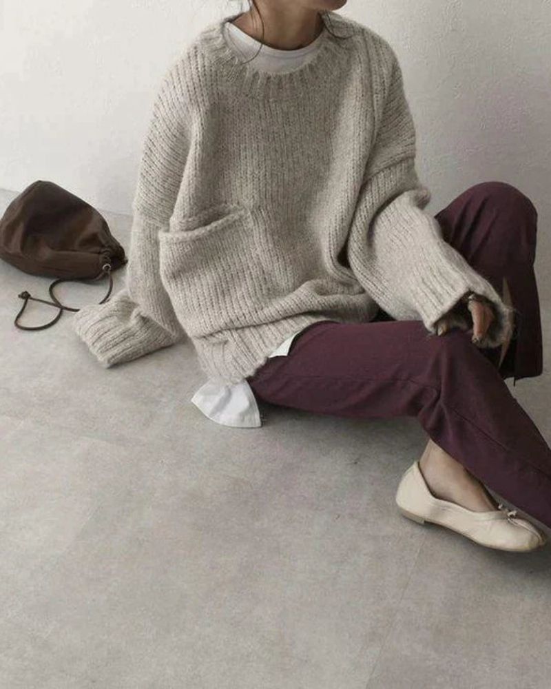 MAEVE - Oversized sweater with pocket front