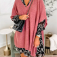 ERICA - V Neck Loose Fit Solid Poncho Sweater