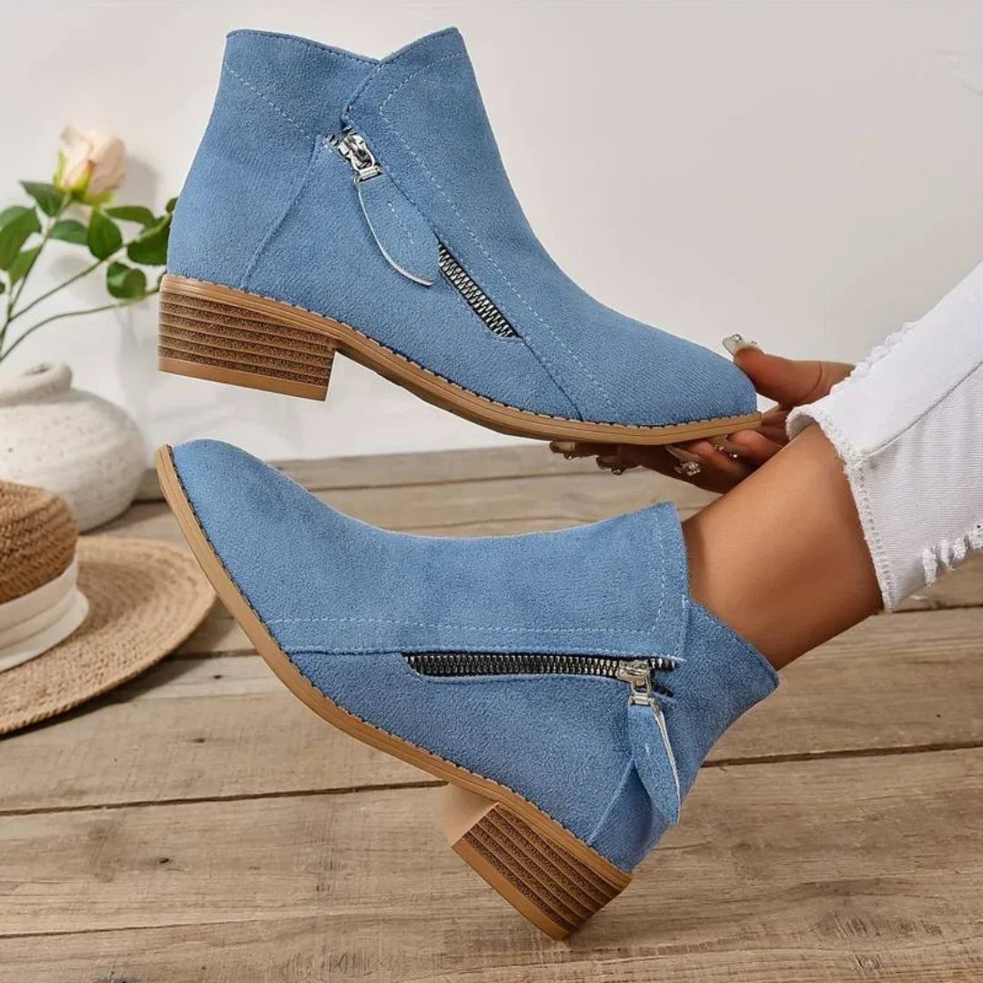 Angelie | Double Zip Ankle Boots