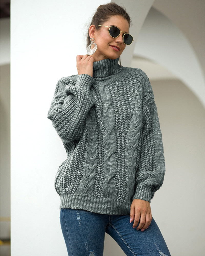 Miranda - Turtleneck Sweater in Knit