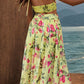 FARRAH BACKLESS FLORAL PLUNGE DRESS