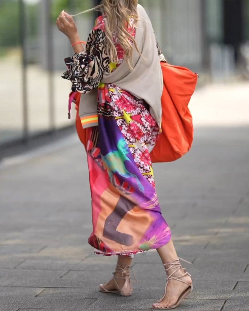 Multicolor casual dress