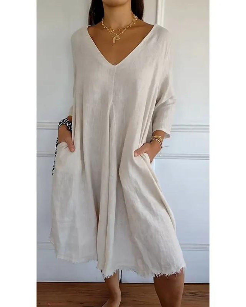 TERESA - 3/4 SLEEVE COMFY DRESS