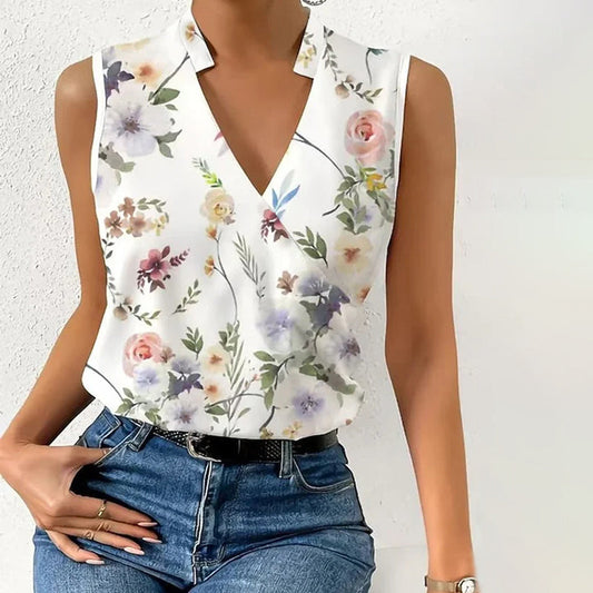 Elegant Floral Tank Top