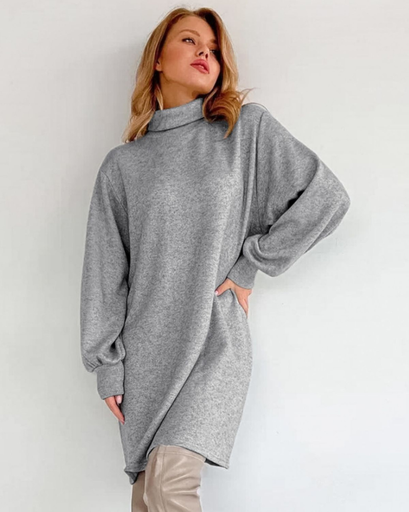 ONA - KNITTED DRESS WITH TURTLENECK