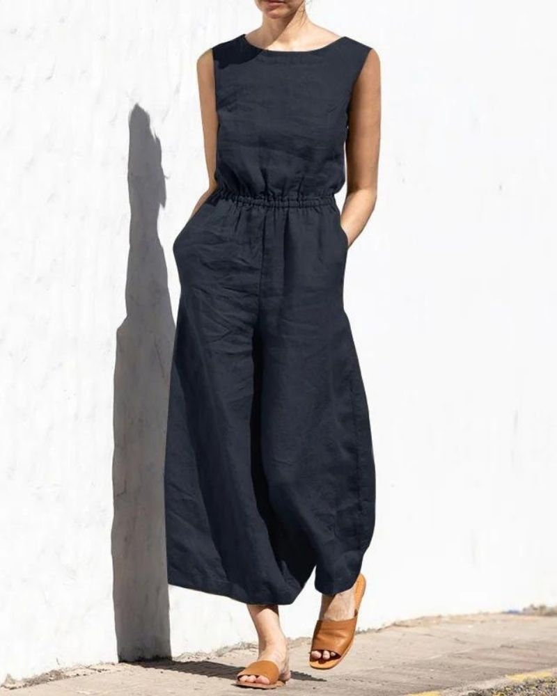 DANIA - SLEEVELESS CASUAL FASHION JUMPSUIT