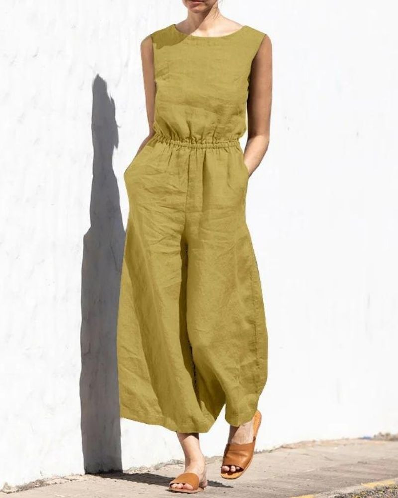 DANIA - SLEEVELESS CASUAL FASHION JUMPSUIT