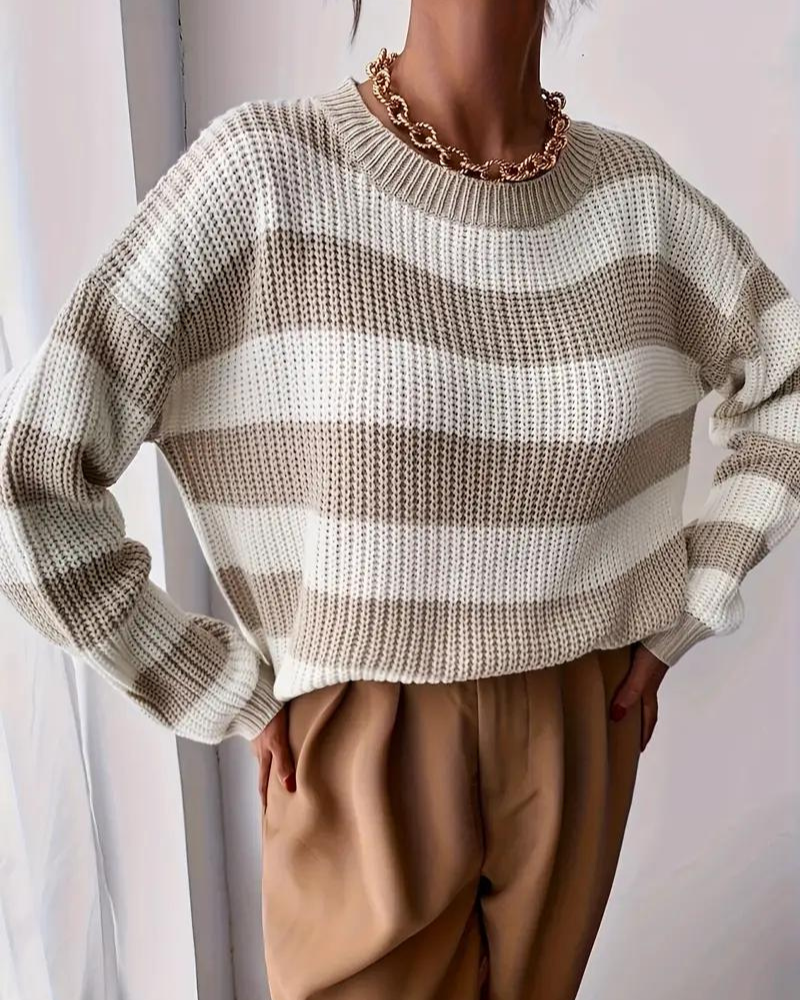 GALA - Color Block Drop Shoulder Sweater