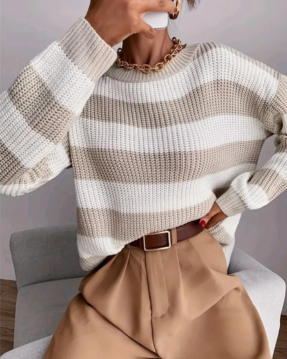 GALA - Color Block Drop Shoulder Sweater